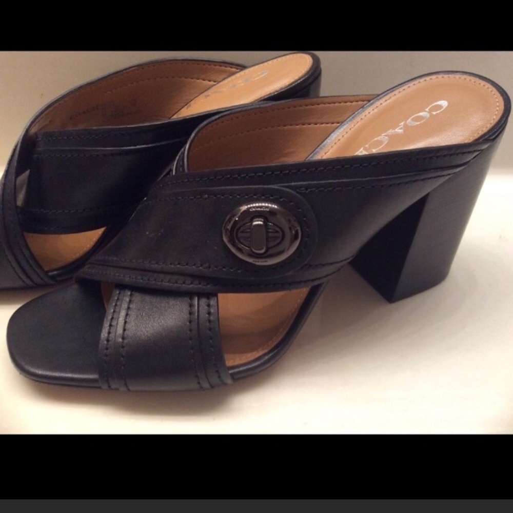 Coach Maggie Black Sandals